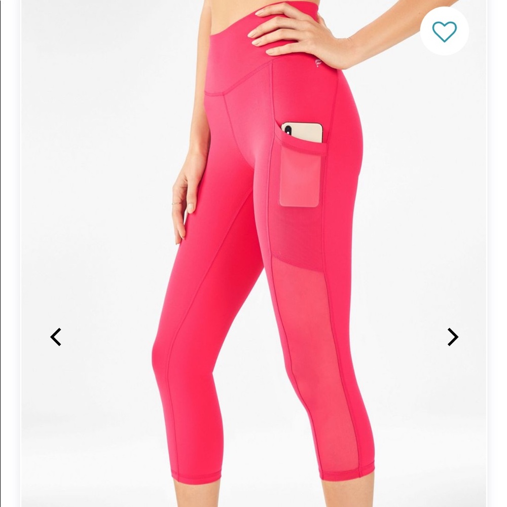 Fabletics Leggings, Bright Coral color, size L